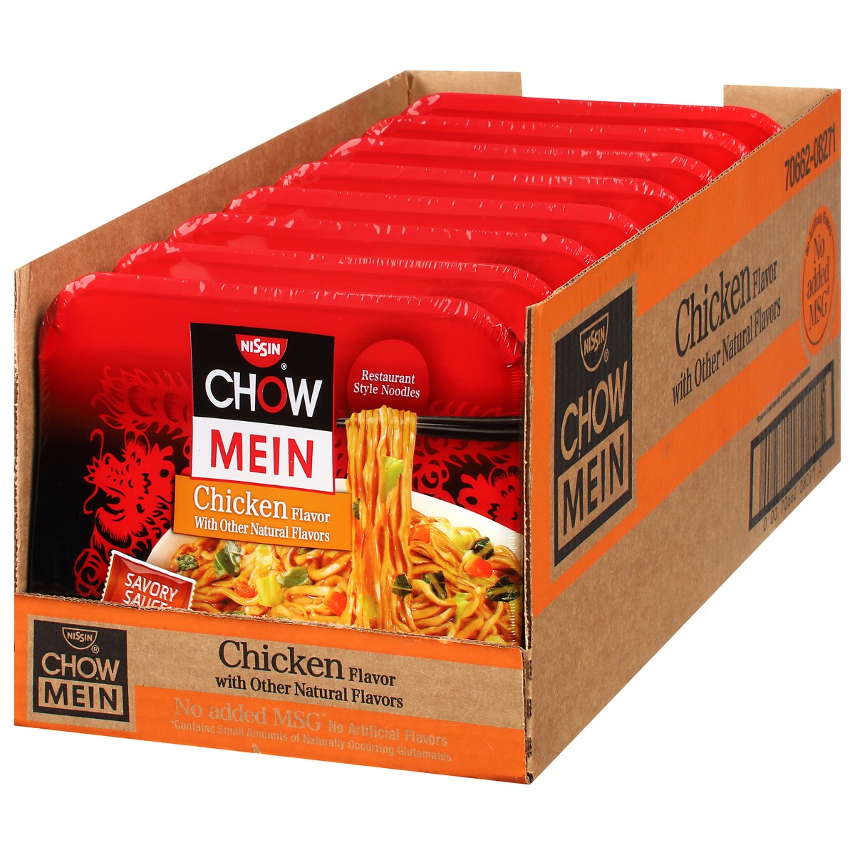 slide 11 of 11, Nissin Chow Mein Restaurant Style Chicken Flavor Noodles 8 - 4 oz Trays, 8 ct