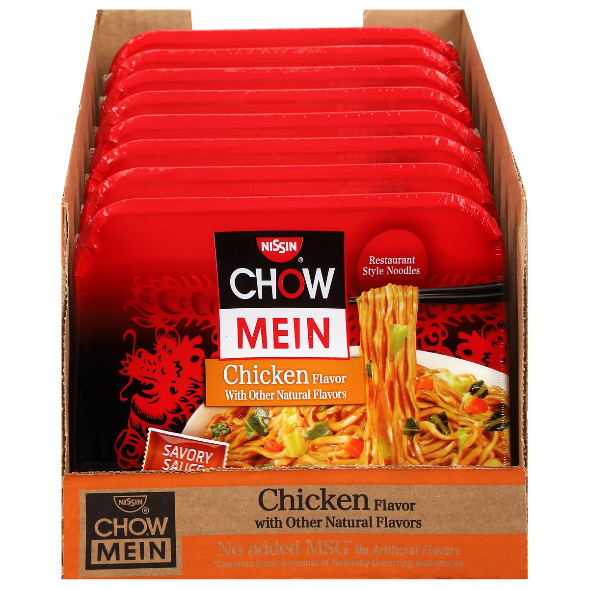 slide 4 of 11, Nissin Chow Mein Restaurant Style Chicken Flavor Noodles 8 - 4 oz Trays, 8 ct