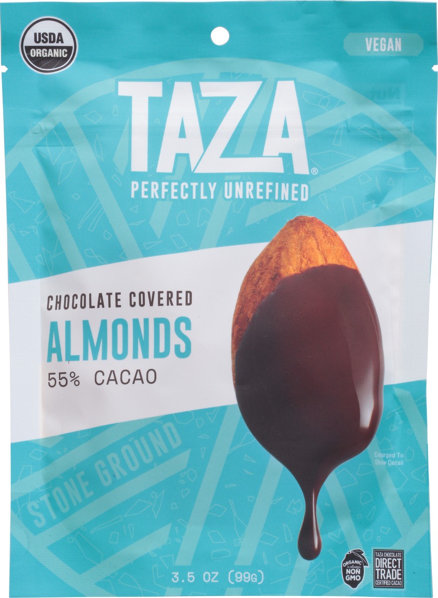 slide 11 of 14, Taza 55% Cacao Chocolate Covered Almonds 3.5 oz, 4.2 oz