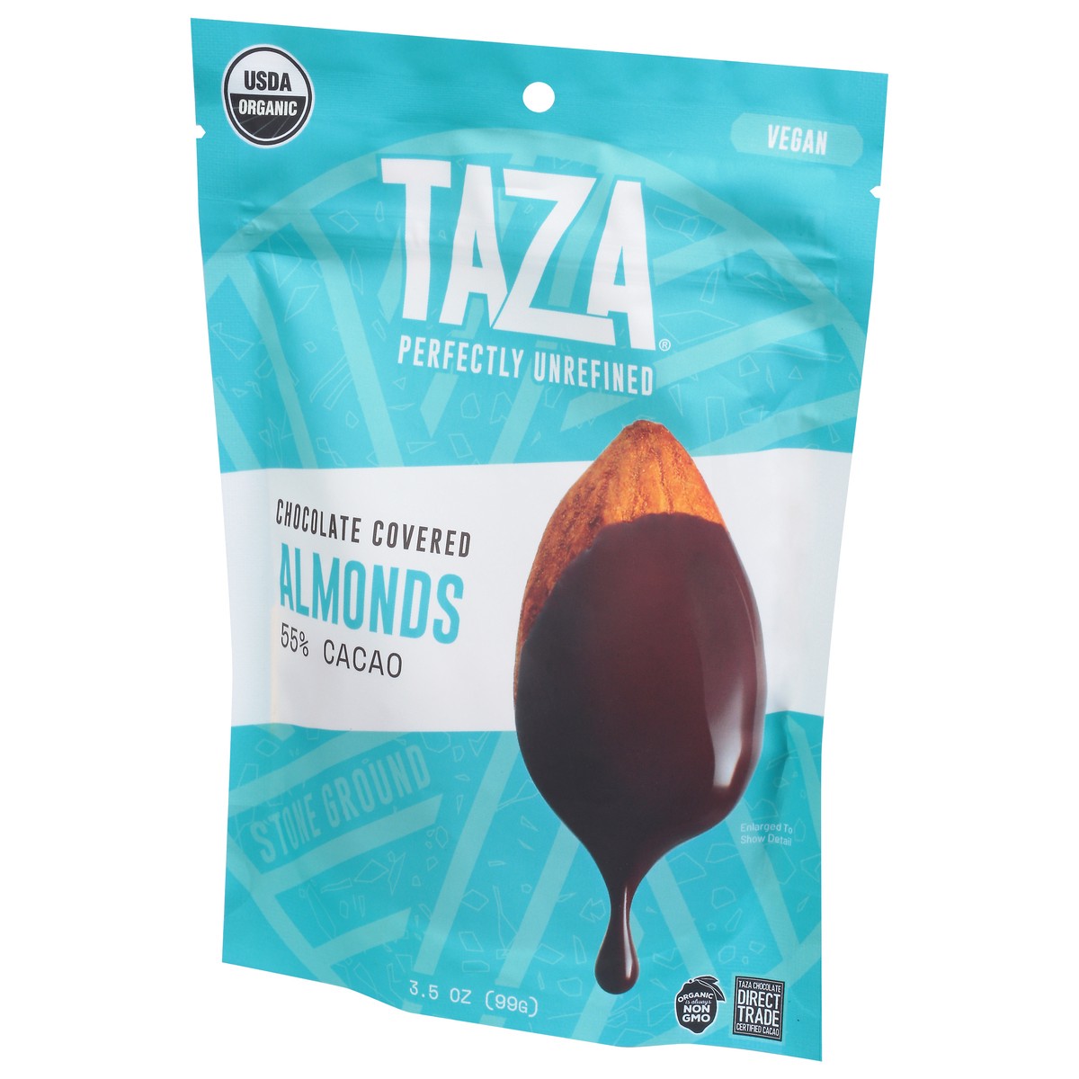 slide 9 of 14, Taza 55% Cacao Chocolate Covered Almonds 3.5 oz, 4.2 oz
