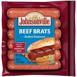 Johnsonville Smoked Beef Brats, 6 Count, 12 oz