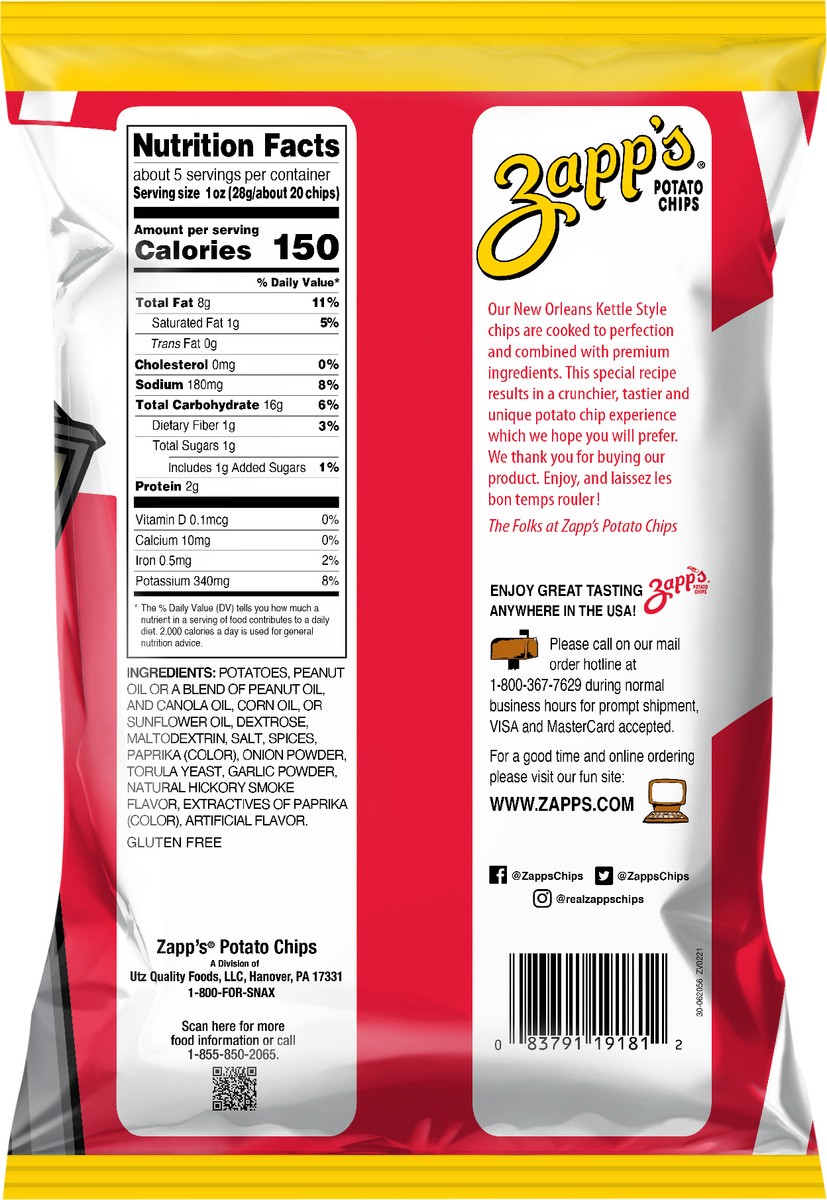 slide 10 of 11, Zapps Chips Spicy Cajun 4.75 Oz, 4.75 oz