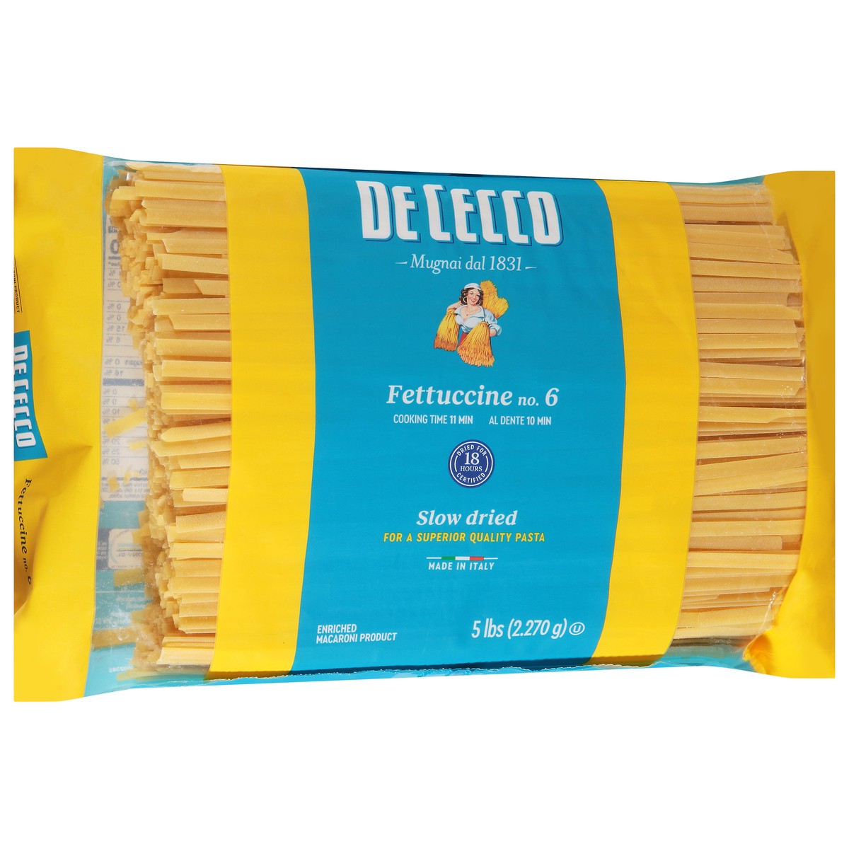 slide 10 of 13, De Cecco No. 6 Fettuccine 5 lb, 5 lb