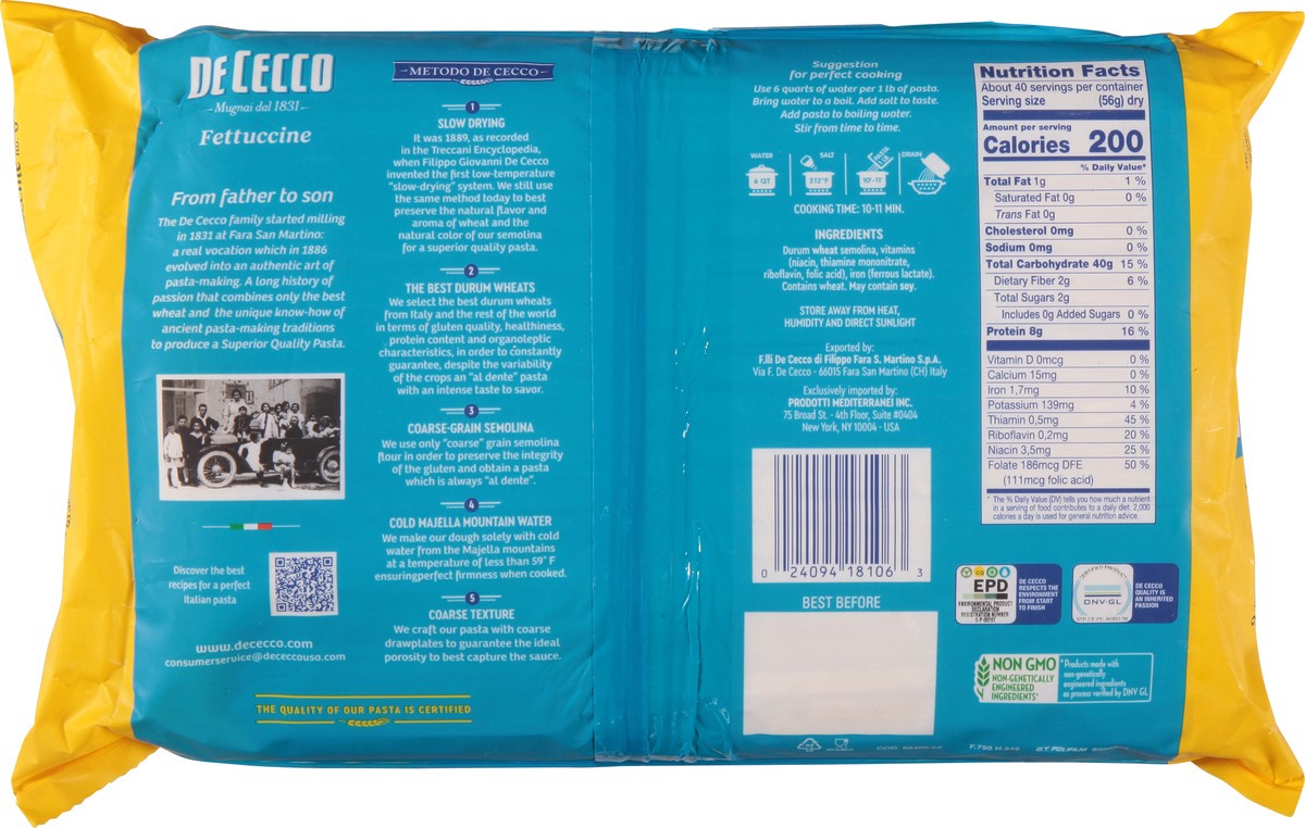 slide 7 of 13, De Cecco No. 6 Fettuccine 5 lb, 5 lb