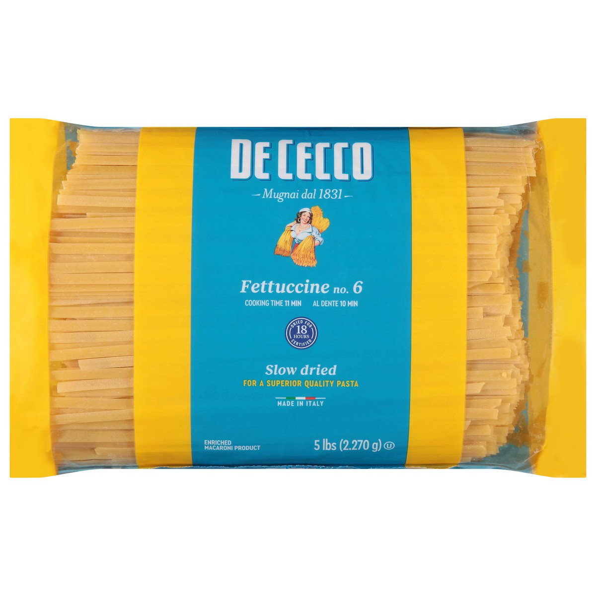 slide 9 of 13, De Cecco No. 6 Fettuccine 5 lb, 5 lb