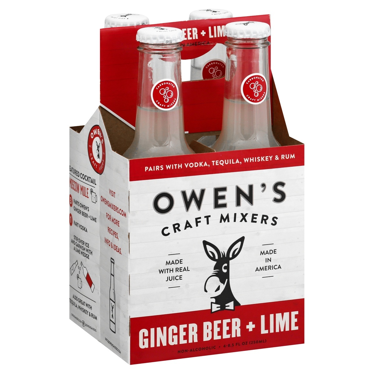 Owens Mixers Ginger Lime 4Pk 250 ml Shipt