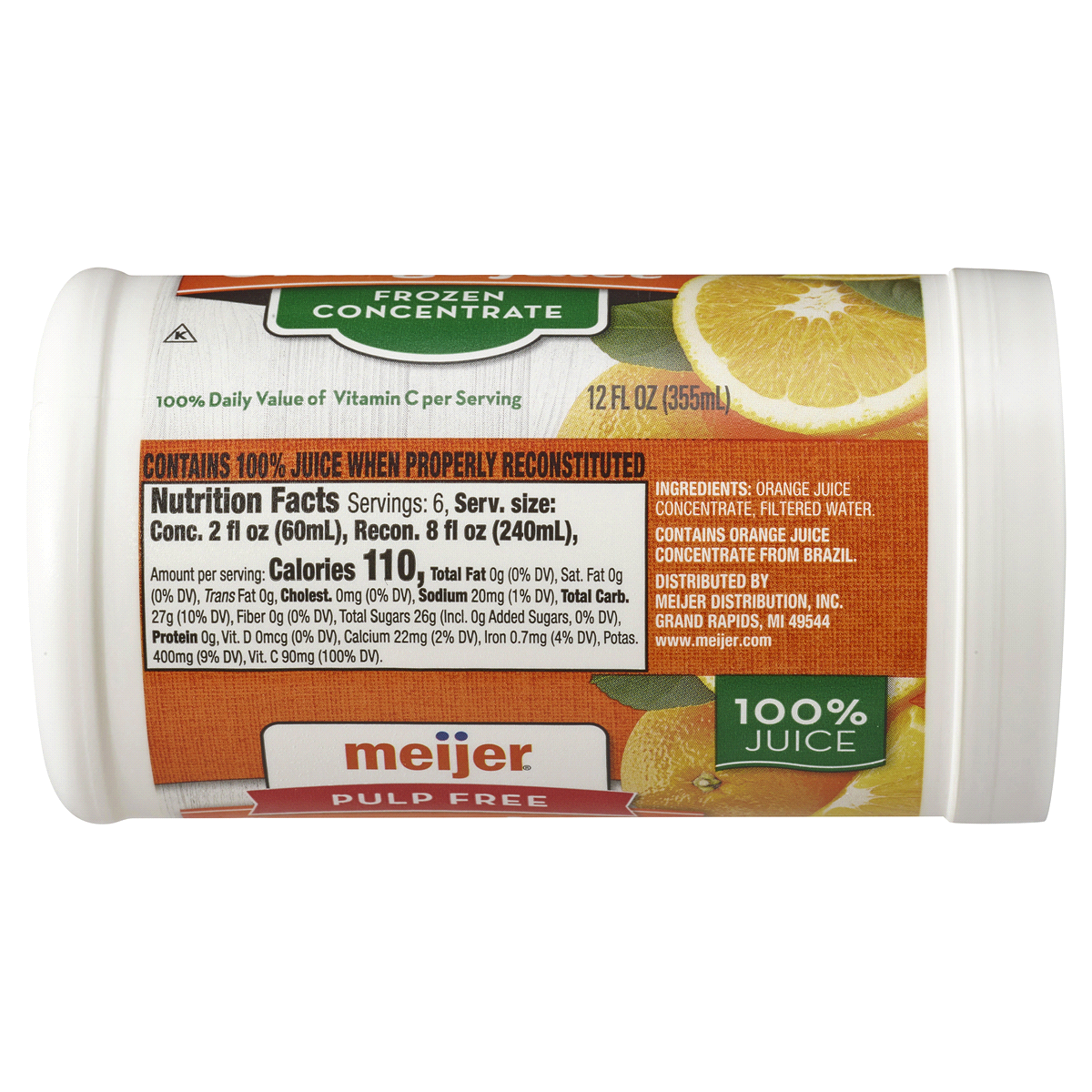 slide 2 of 3, Meijer Frozen Pulp Free Orange Juice Concentrate, 12 oz