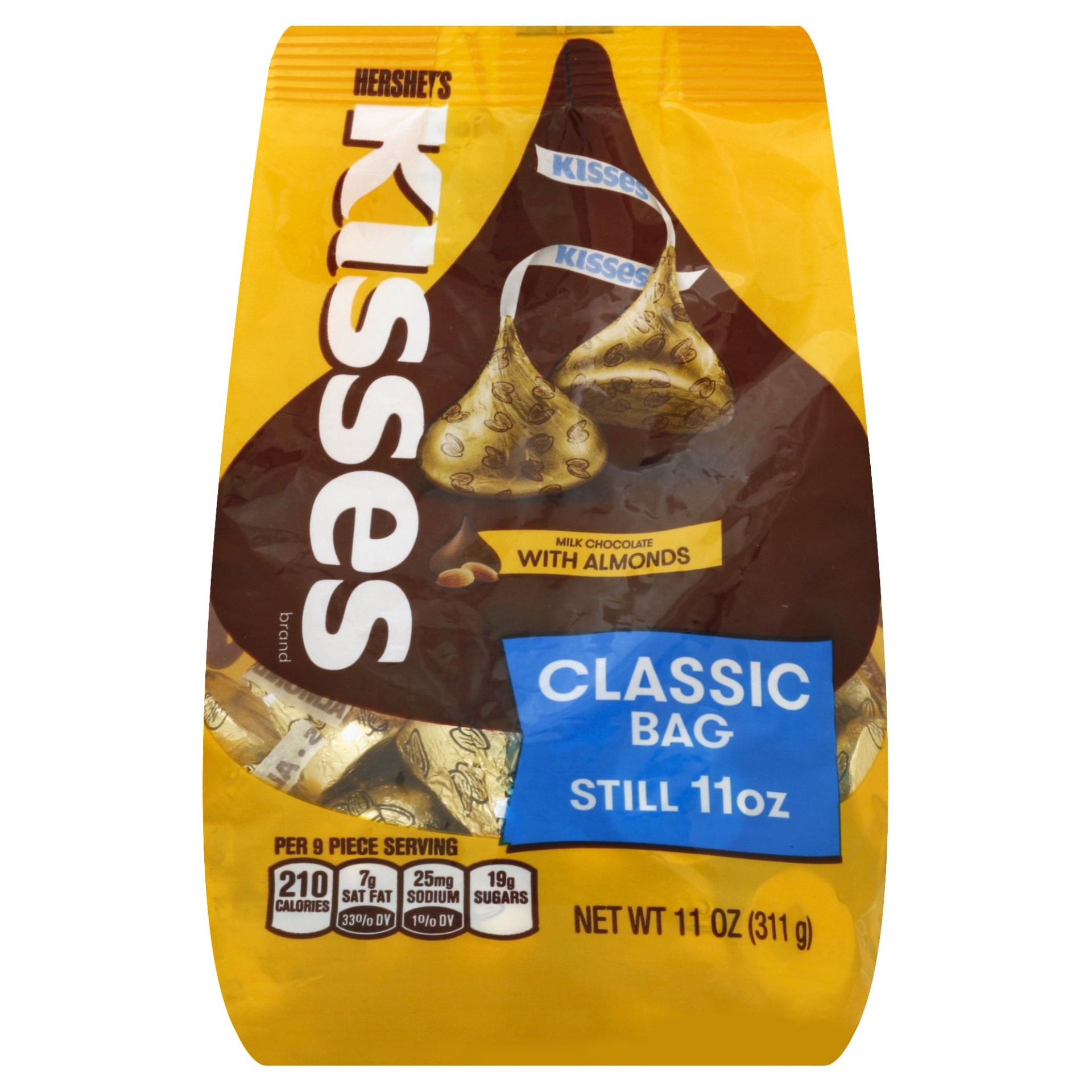 slide 1 of 1, Hershey's Kisses With Almonds, 11 oz