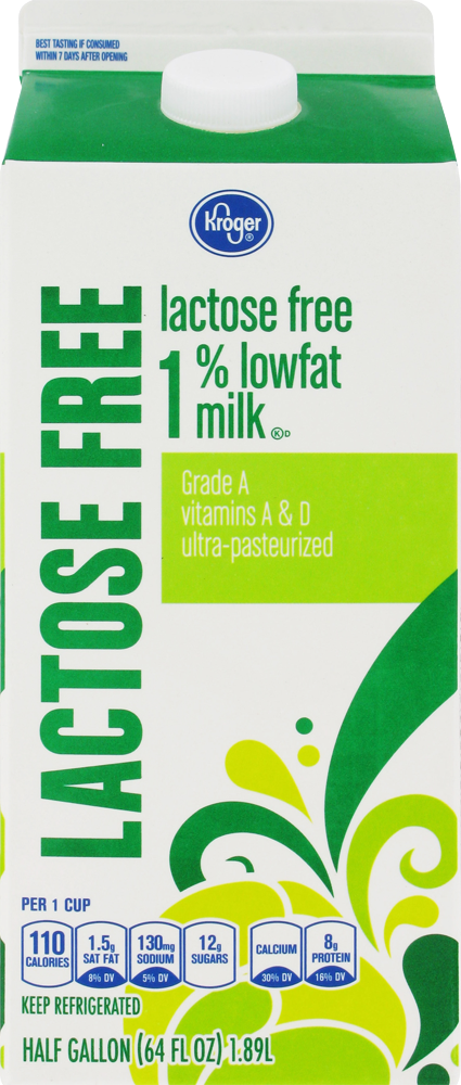 slide 1 of 1, Kroger Lactose Free 1% Low Fat Milk, 1/2 gal
