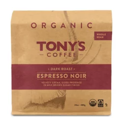 Tony's Coffee Organic Espresso Noir Whole Bean Coffee - 24 oz