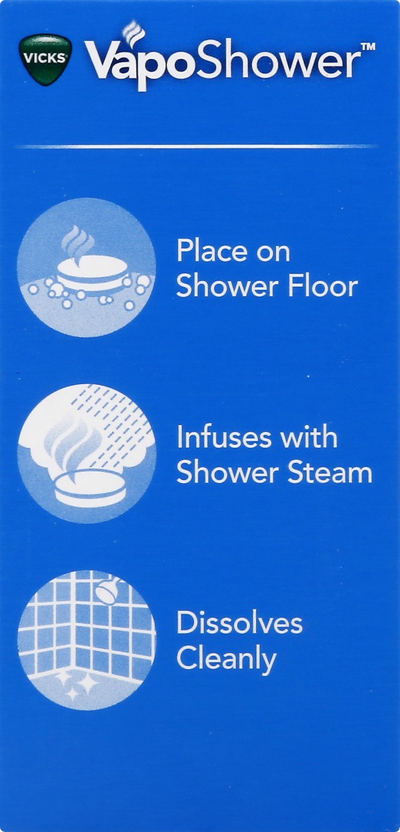 slide 2 of 9, Vicks VapoShower, Shower Steamers, Shower Tablets, Soothing Non-Medicated Vicks Vapors, Infuses into Shower Steam, Dissolves Cleanly, Aromatherapy Shower Bomb, Eucalyptus & Menthol, 3ct, 3 ct