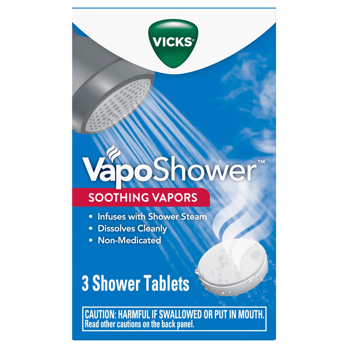 slide 1 of 9, Vicks VapoShower, Shower Steamers, Shower Tablets, Soothing Non-Medicated Vicks Vapors, Infuses into Shower Steam, Dissolves Cleanly, Aromatherapy Shower Bomb, Eucalyptus & Menthol, 3ct, 3 ct
