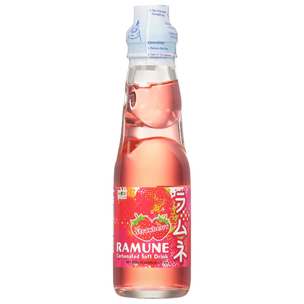 slide 1 of 9, Mizuho Strawberry Ramune- 6.76 fl oz, 6.7 fl oz