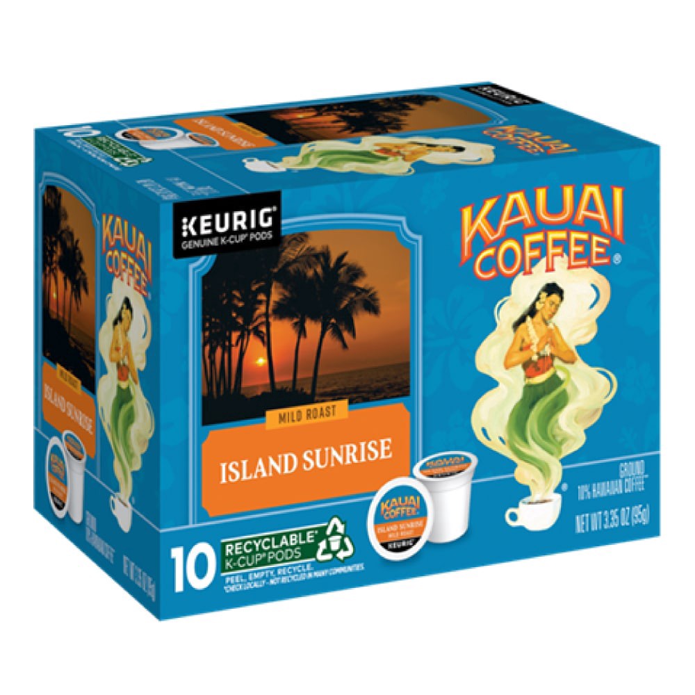 slide 1 of 2, Kauai Island Sunrise Mild Roast K-Cup Coffee Pods, 10 ct / 3.35 oz