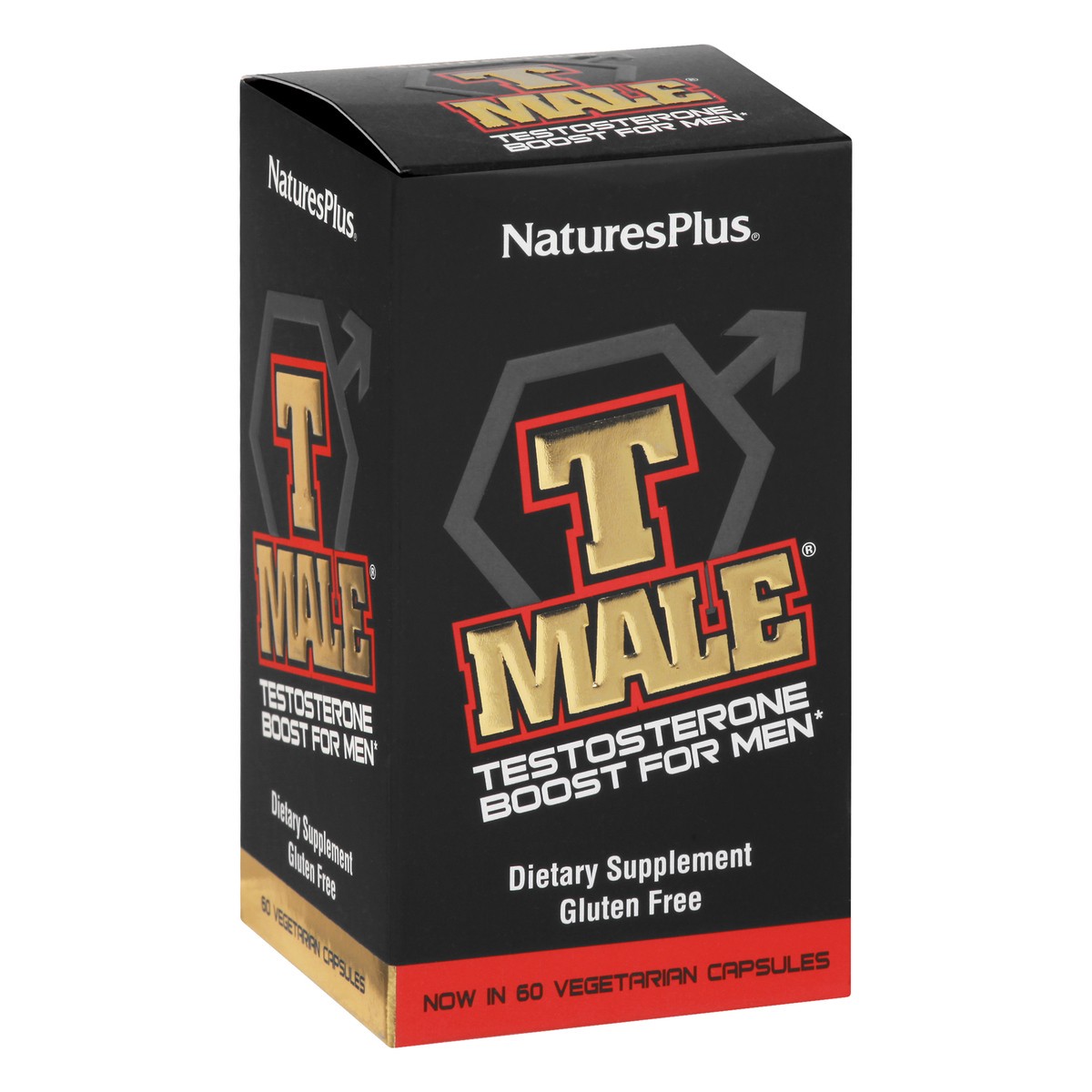 slide 9 of 9, T Male Natures Plus Vegetarian Capsules Testosterone 60 ea, 60 ct