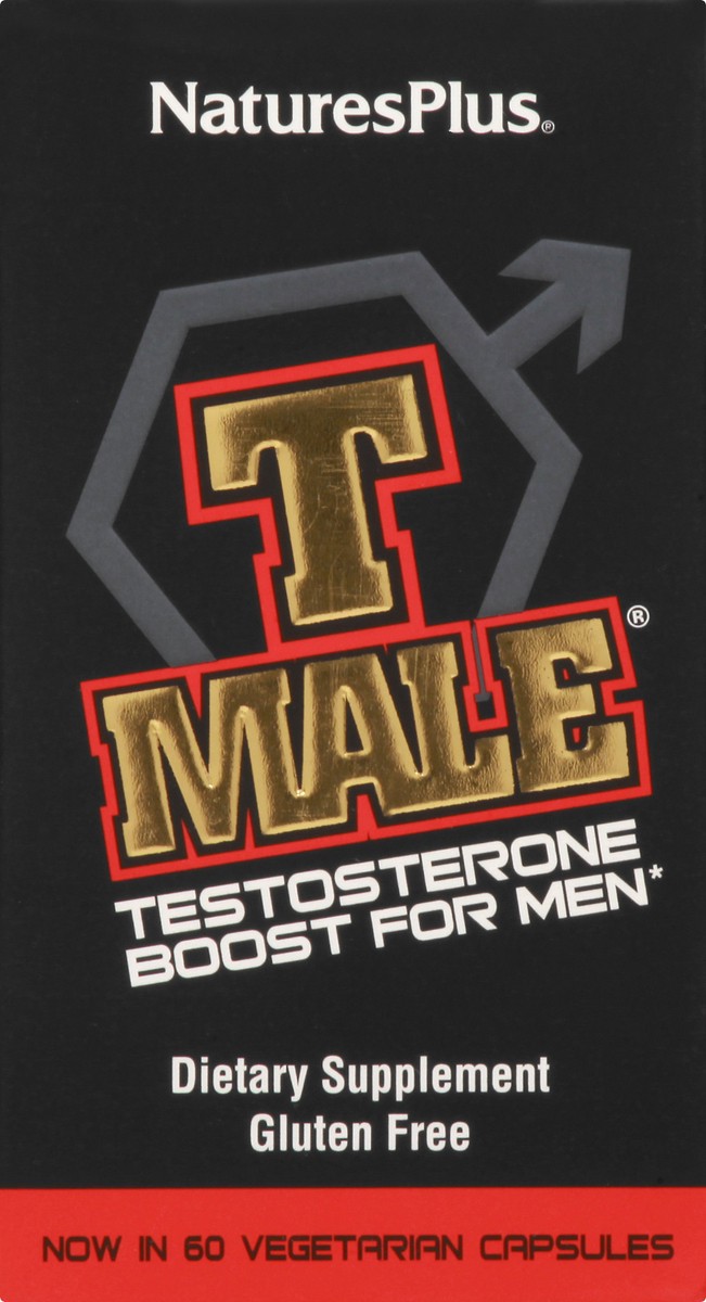 slide 7 of 9, T Male Natures Plus Vegetarian Capsules Testosterone 60 ea, 60 ct