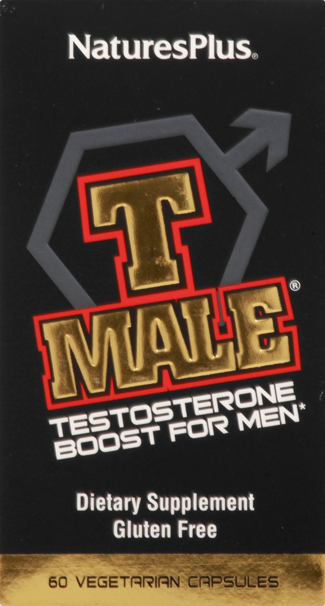 slide 2 of 9, T Male Natures Plus Vegetarian Capsules Testosterone 60 ea, 60 ct