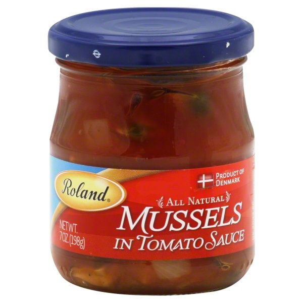 slide 1 of 1, Roland Mussels In Tomato Sauce, 7 oz