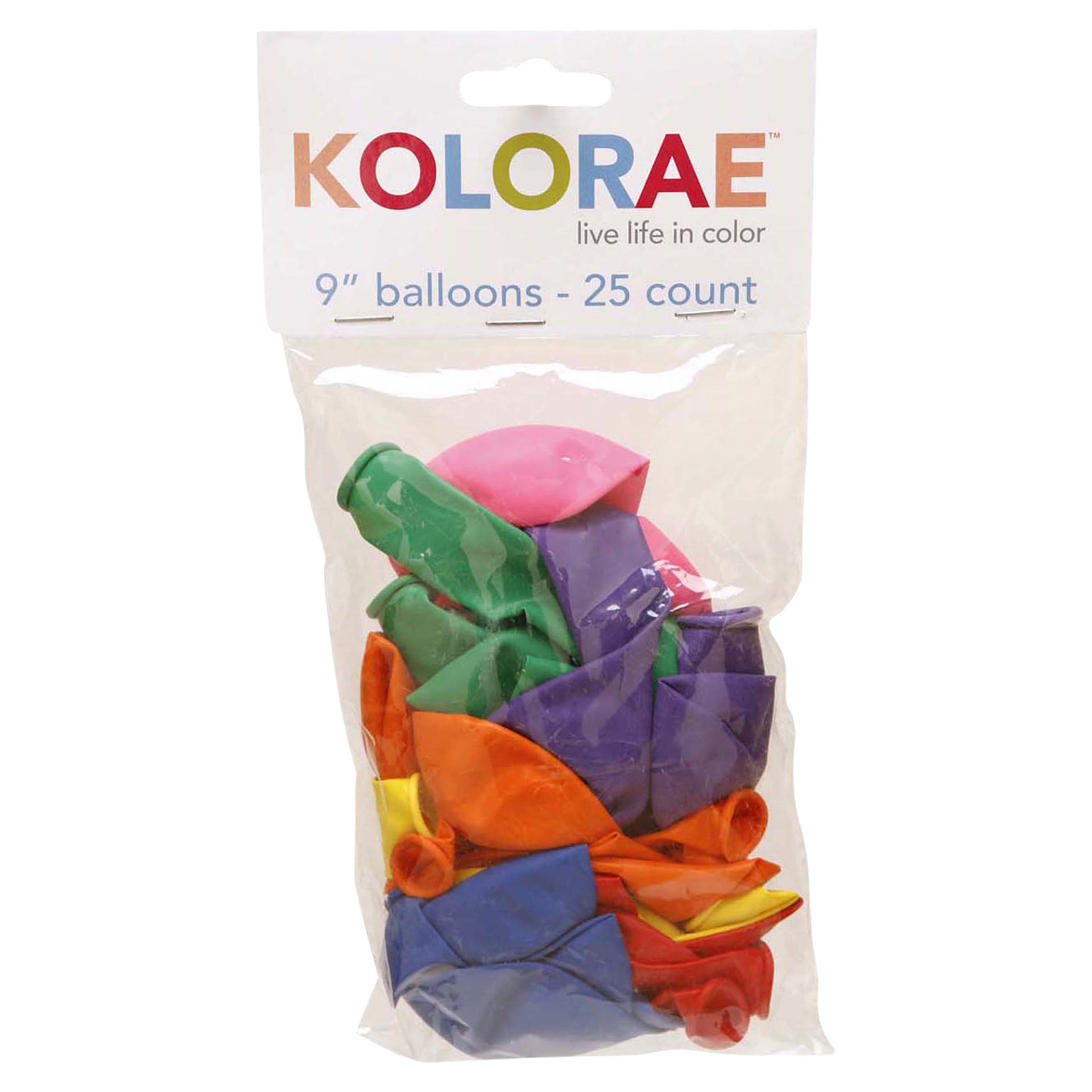 slide 1 of 1, Kolorae Balloons, Assorted Colors, 25 ct; 9 in