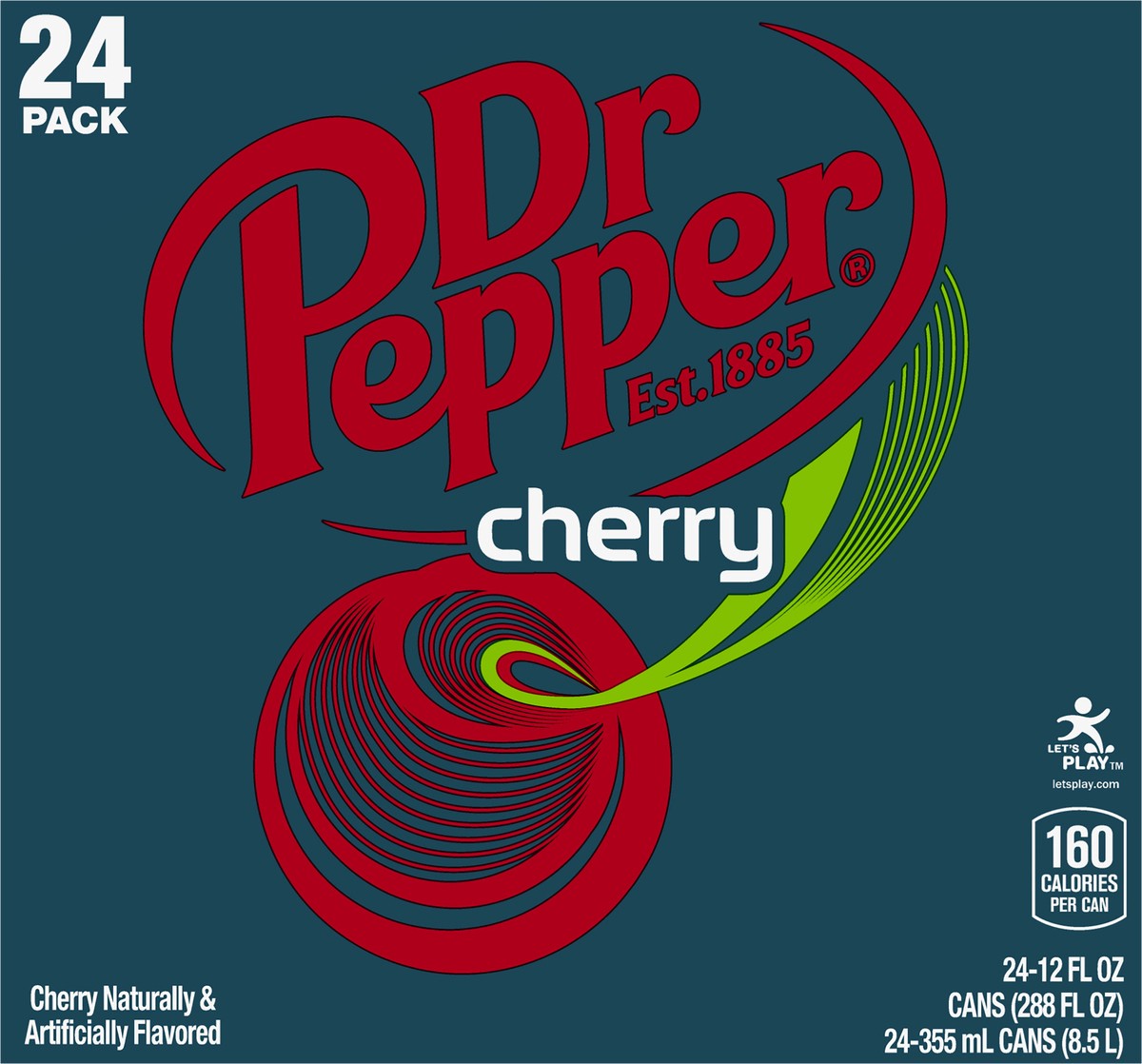 slide 4 of 9, Dr Pepper Cherry Soda- 24 ct, 288 oz