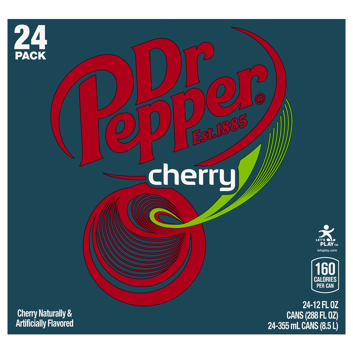 slide 7 of 9, Dr Pepper Cherry Soda- 24 ct, 288 oz