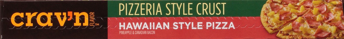 slide 6 of 11, Crav'n Flavor Hawaiian Style Pizzeria Style Crust Pineapple & Canadian Bacon Pizza 19 oz, 19 oz