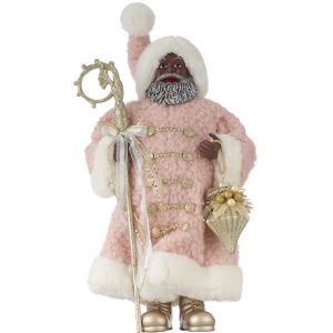 slide 1 of 1, Merry Brite Santa With Staff And Ornament, 18 In, 5 ct