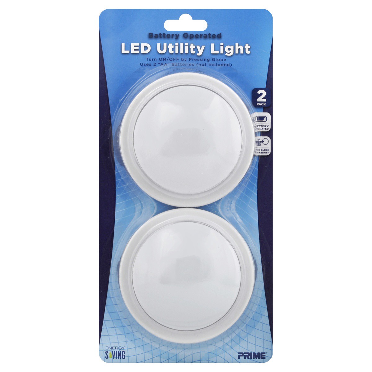 slide 1 of 2, Prime Push Led Utility Light 2 Pack - White, 1 ct