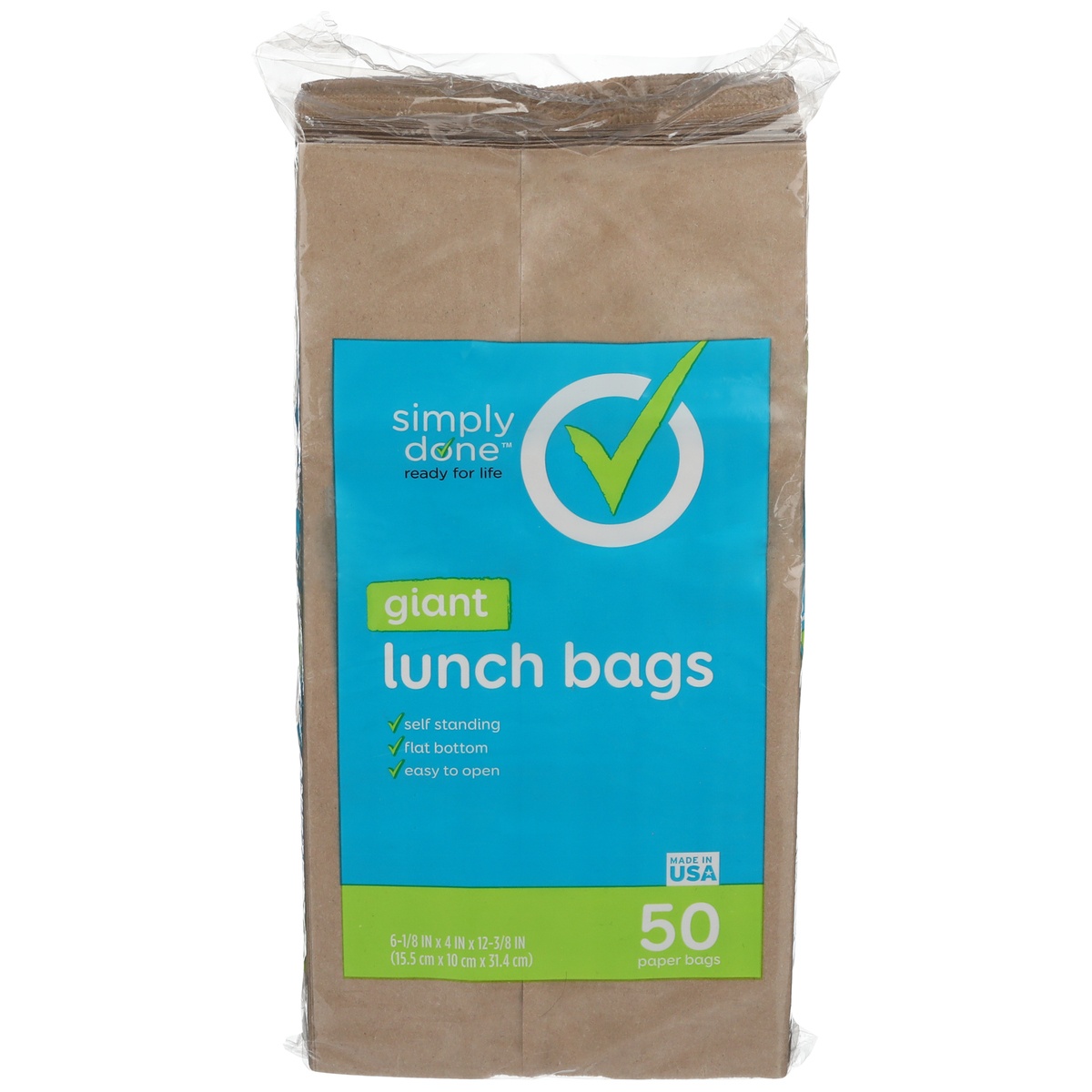 slide 1 of 1, Simply Done Lunch Bags - Giant, 50 ct