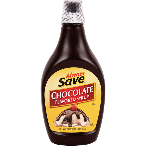 slide 1 of 1, Always Save Chocolate Flavored Syrup, 24 oz