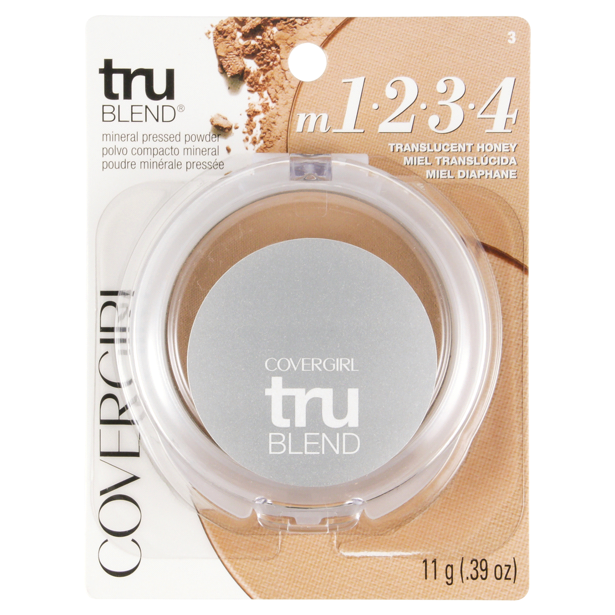 slide 1 of 6, Covergirl truBLEND Pressed Powder 3 Translucent Honey, 39 oz