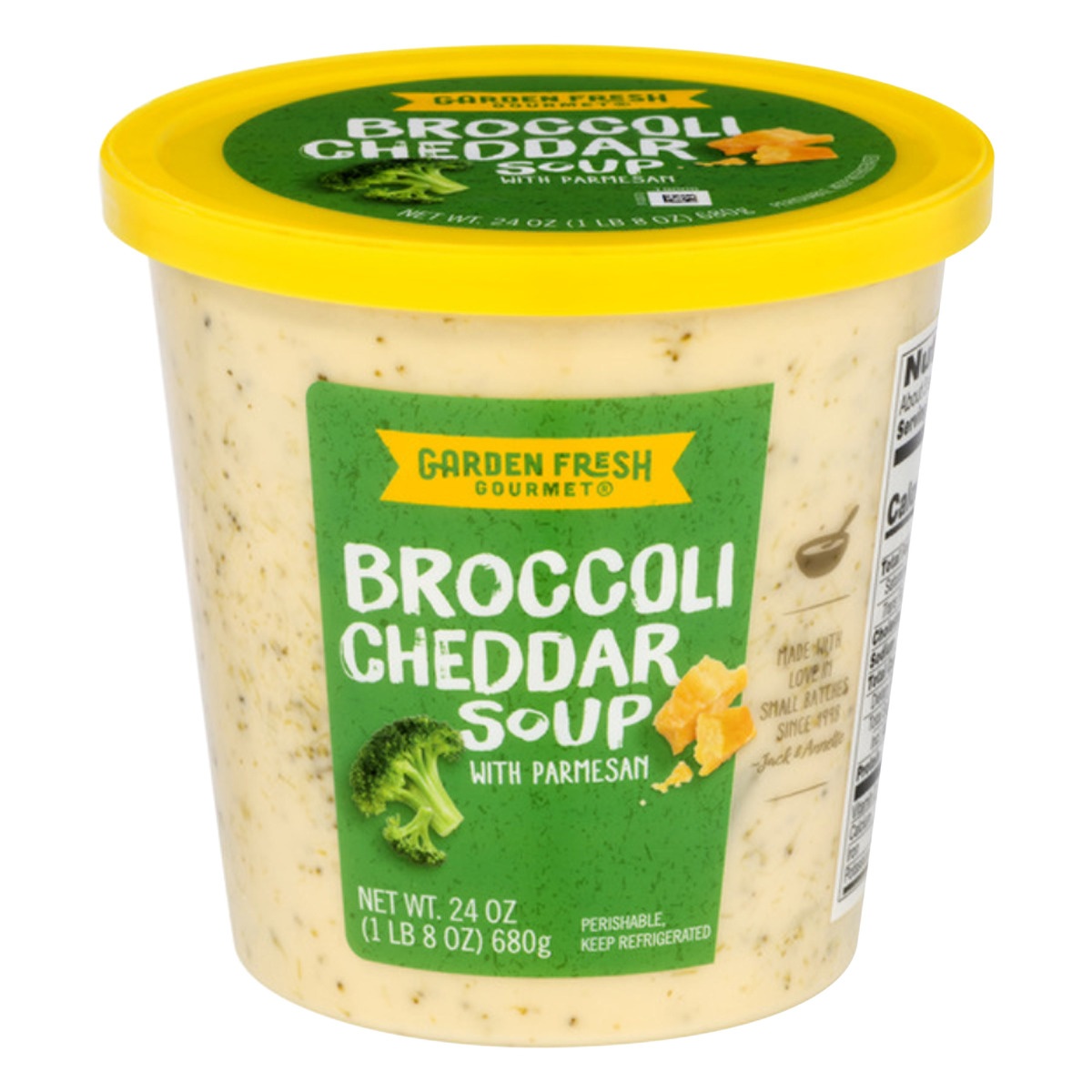 slide 1 of 1, Garden Fresh Broccoli Cheddar Soup, 24 oz