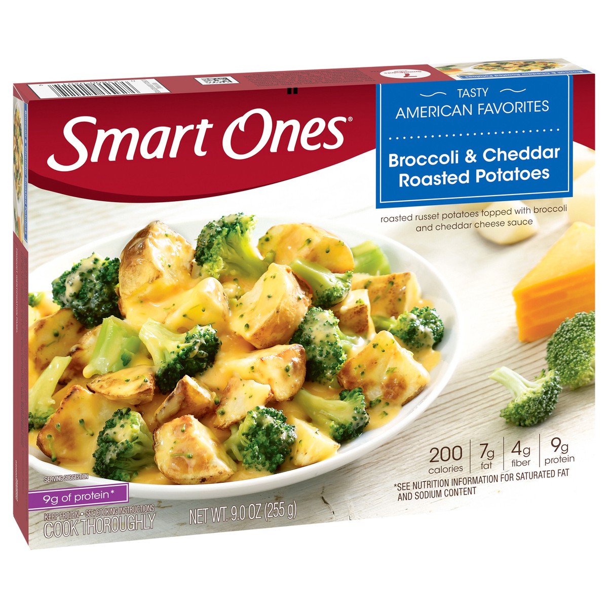 slide 9 of 9, Smart Ones Broccoli Cheddar Roasted Potatoes Frozen Meal, 9 oz Box, 9 oz