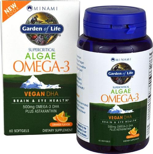 slide 1 of 1, Minami Algae Omega-3 Dha Vegan Orange Flavored, 60 ct