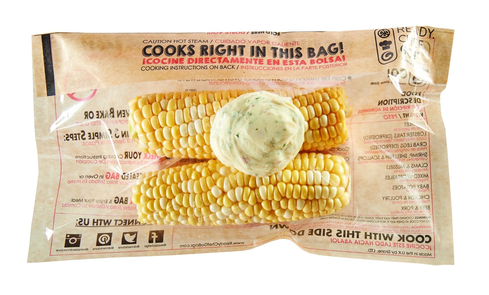 slide 1 of 1, Garlic Butter Corn On The Cob, 12 oz