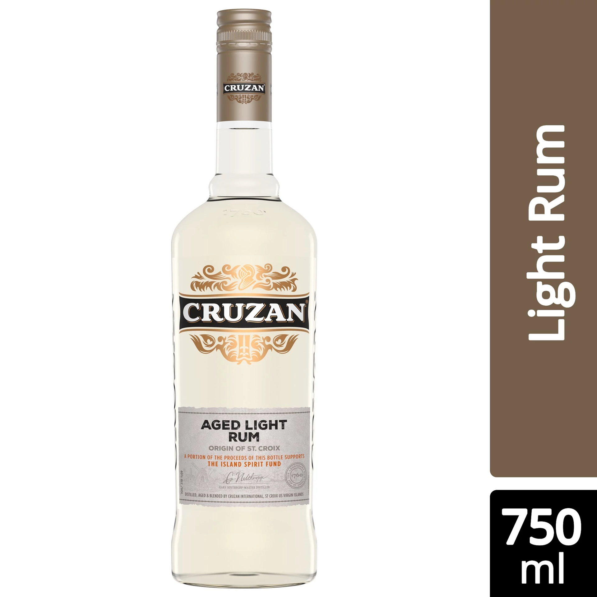 slide 1 of 2, Cruzan Aged Light Rum 750 ml, 750 ml