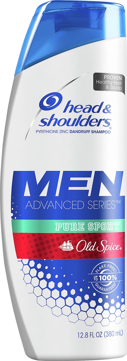 slide 3 of 5, Head & Shoulders Advanced Series Mens Men Dandruff Old Spice Pure Sport Shampoo 12.8 oz, 12.8 fl oz
