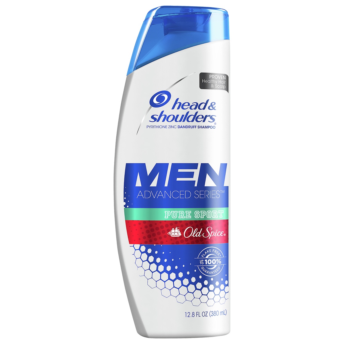 slide 1 of 5, Head & Shoulders Advanced Series Mens Men Dandruff Old Spice Pure Sport Shampoo 12.8 oz, 12.8 fl oz
