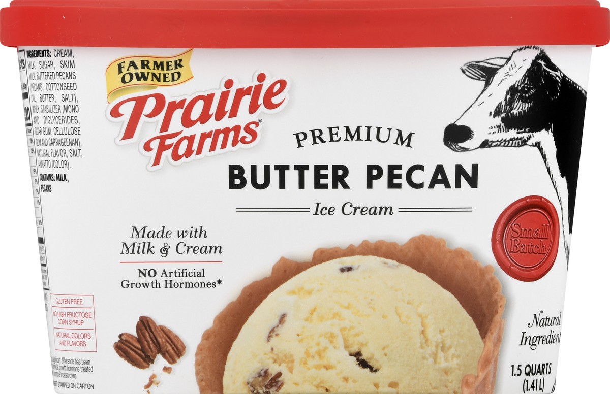 slide 8 of 13, Prairie Farms Premium Butter Pecan Ice Cream 1.5 qt, 1.5 qt