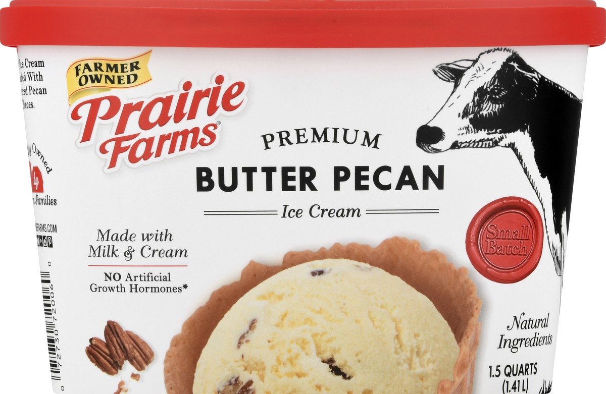 slide 9 of 13, Prairie Farms Premium Butter Pecan Ice Cream 1.5 qt, 1.5 qt