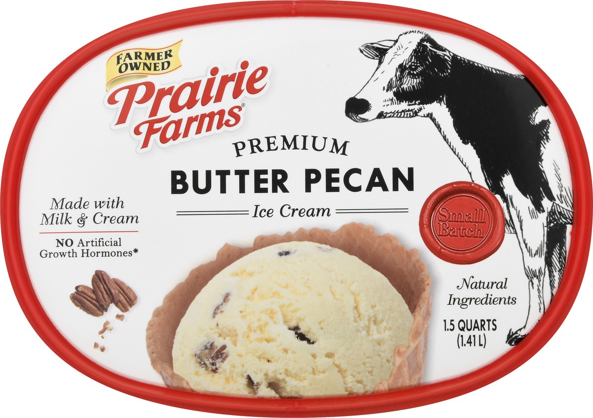 slide 10 of 13, Prairie Farms Premium Butter Pecan Ice Cream 1.5 qt, 1.5 qt