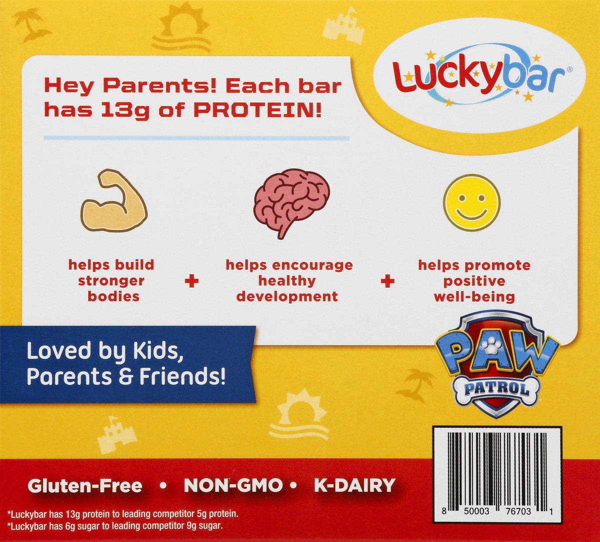 slide 7 of 13, Luckybar Paw Patrol Strawberry Sandcastle Protein Bar 5 ea, 5 ct