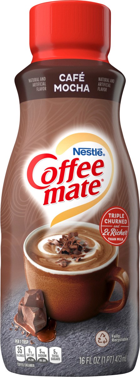 slide 4 of 7, Coffee mate Cafe Mocha Liquid Coffee Creamer, 16 oz