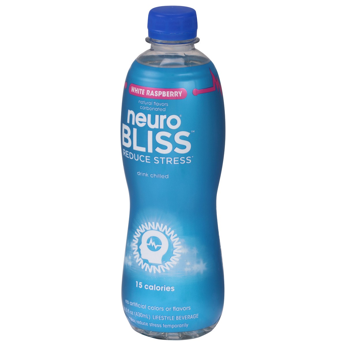 slide 4 of 9, Neuro Bliss Reduce Stress White Raspberry Lifestyle Beverage 14.5 fl oz, 14.5 fl oz