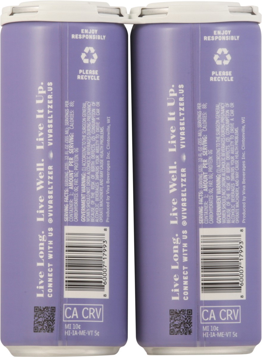 slide 4 of 13, Viva Tequila Seltzer Elderberry, 4 ct; 12 oz