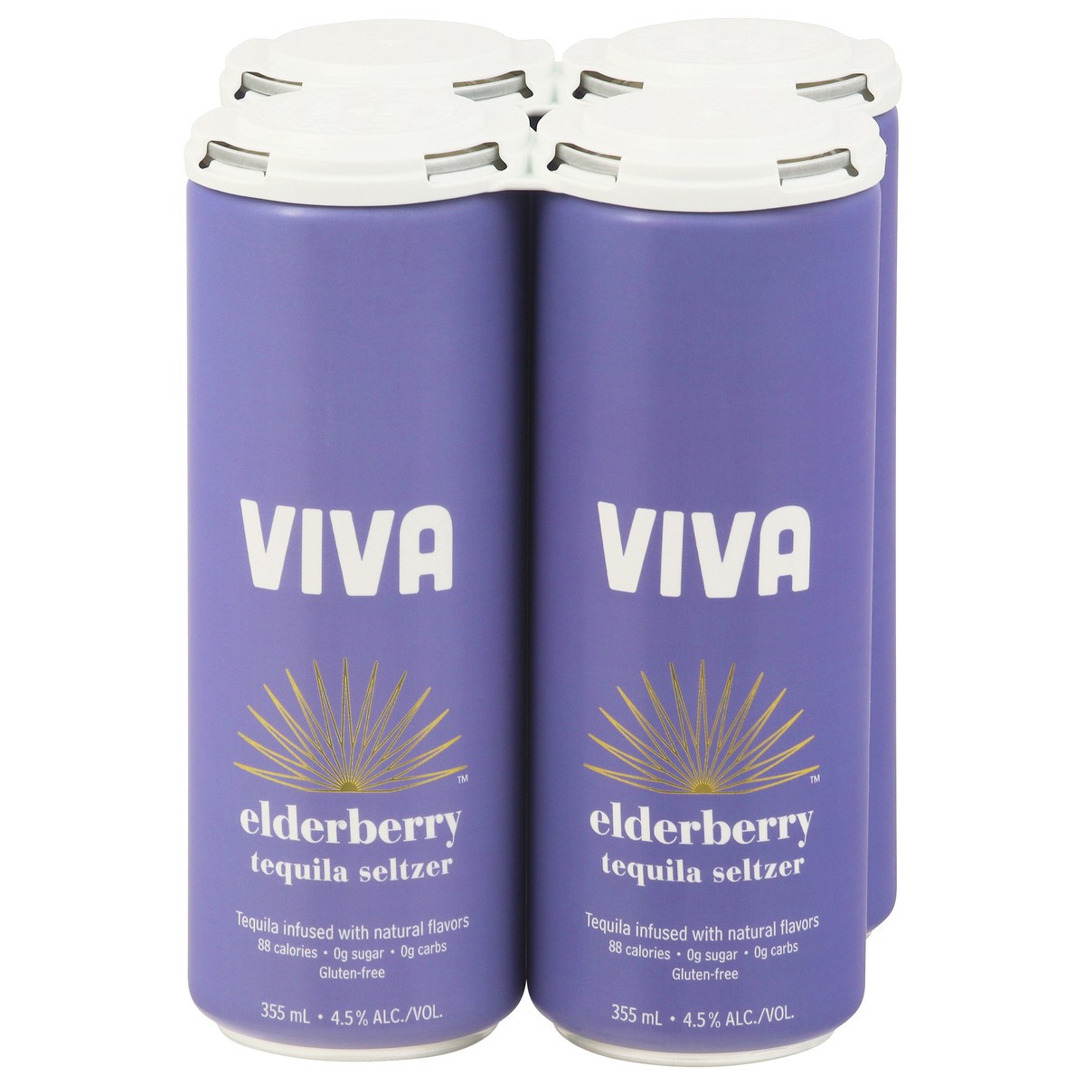 slide 11 of 13, Viva Tequila Seltzer Elderberry, 4 ct; 12 oz