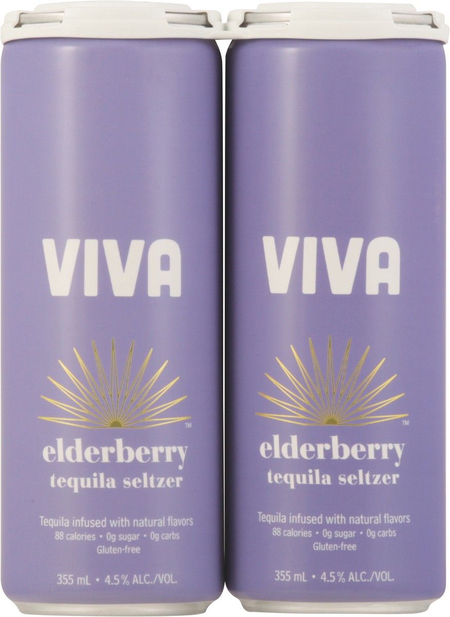 slide 3 of 13, Viva Tequila Seltzer Elderberry, 4 ct; 12 oz