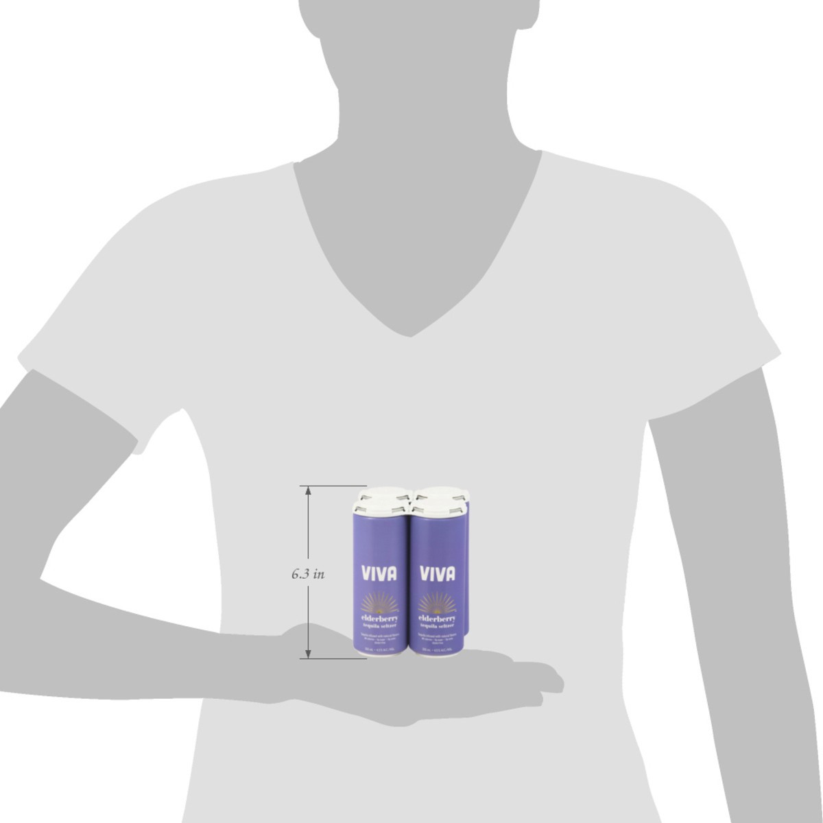 slide 8 of 13, Viva Tequila Seltzer Elderberry, 4 ct; 12 oz