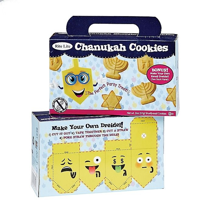 slide 1 of 1, XMAS HANUKKAH Chanukah Shortbread Cookies, 1 ct