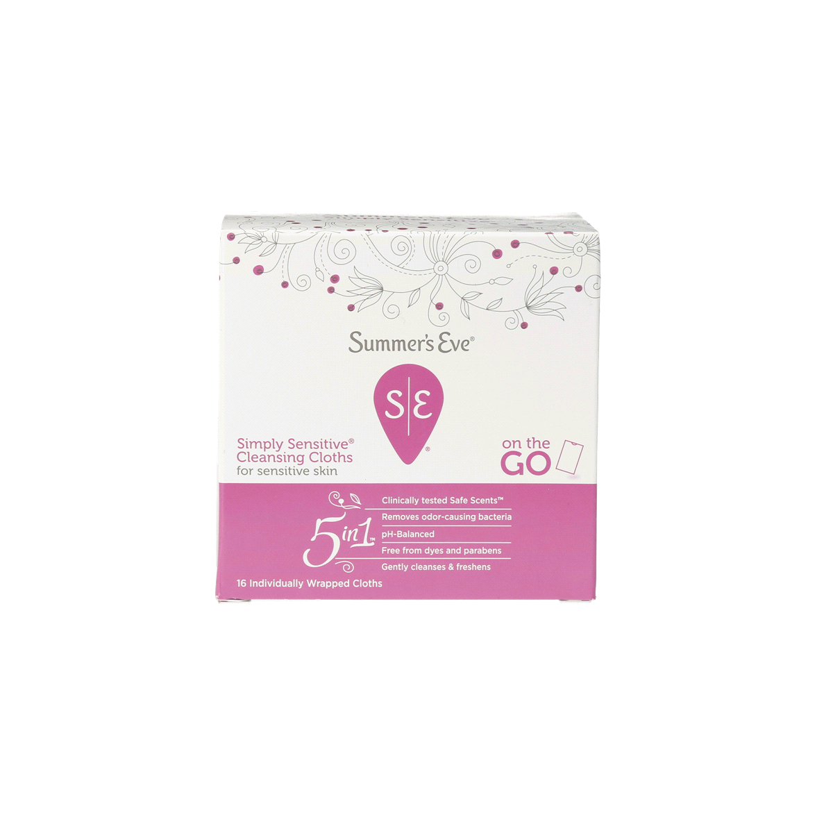 slide 1 of 1, Summer's Eve Simply Sensitive Cleansing Cloths, 16 ct